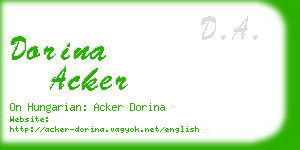 dorina acker business card